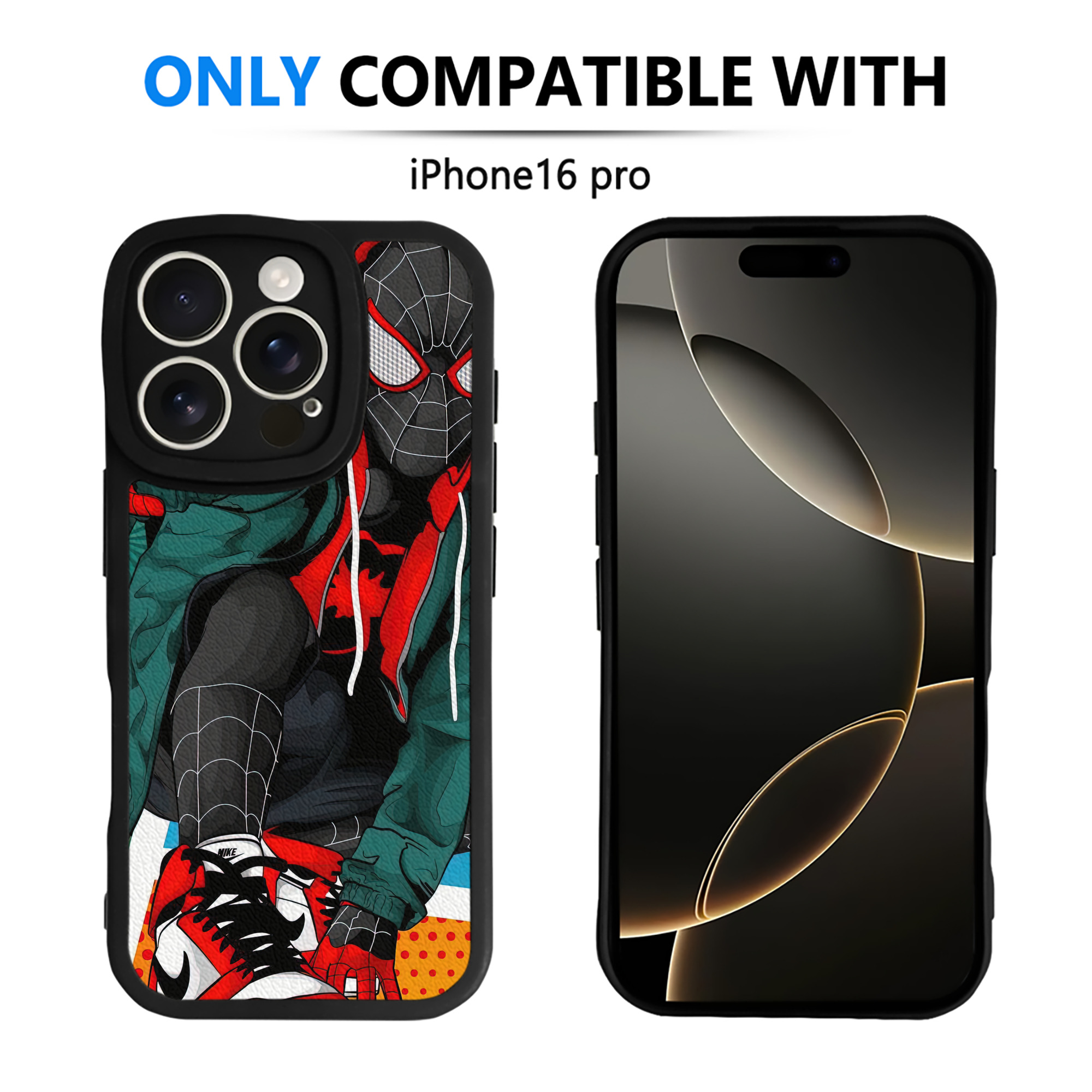 Spider Man スパイダーマン 【iPhone 16シリーズ対応】シリコンスマホケース（レザー調） 材質：シリコン